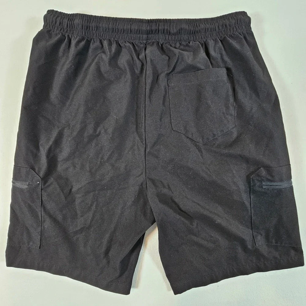 Public Record Cargo Shorts Mens Large Black Daniele Limited Edition Patch